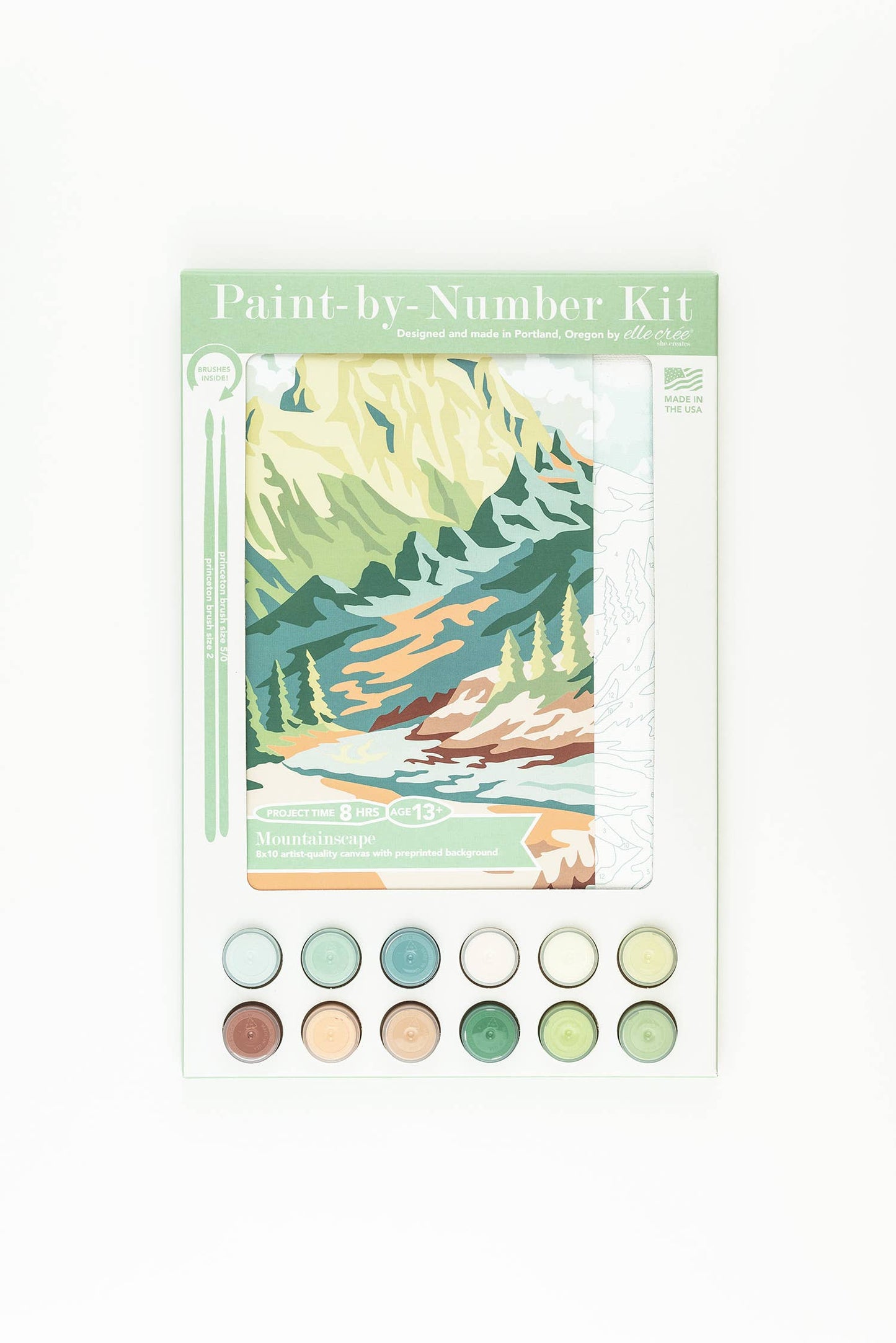 Elle Crée (She Creates) - Mountainscape Paint-by-Number Kit
