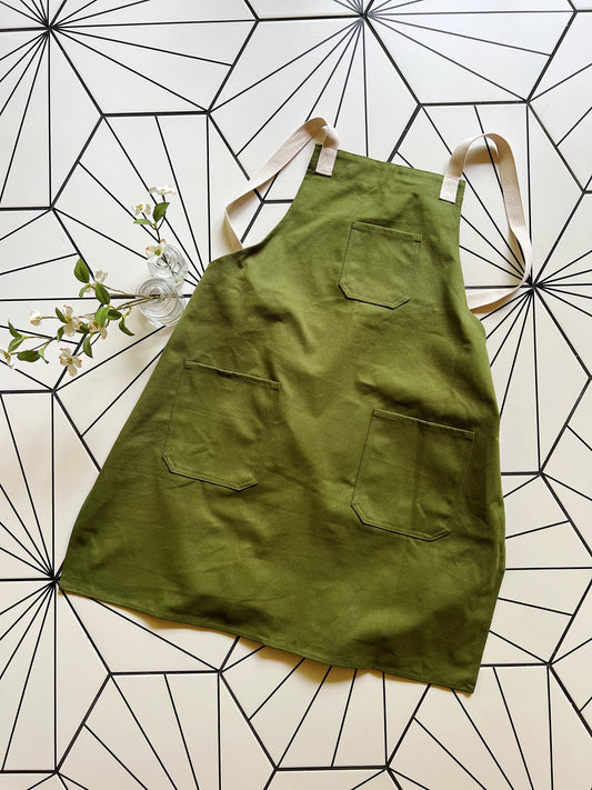 Cate Paper Co. - Olive Cotton Canvas Apron