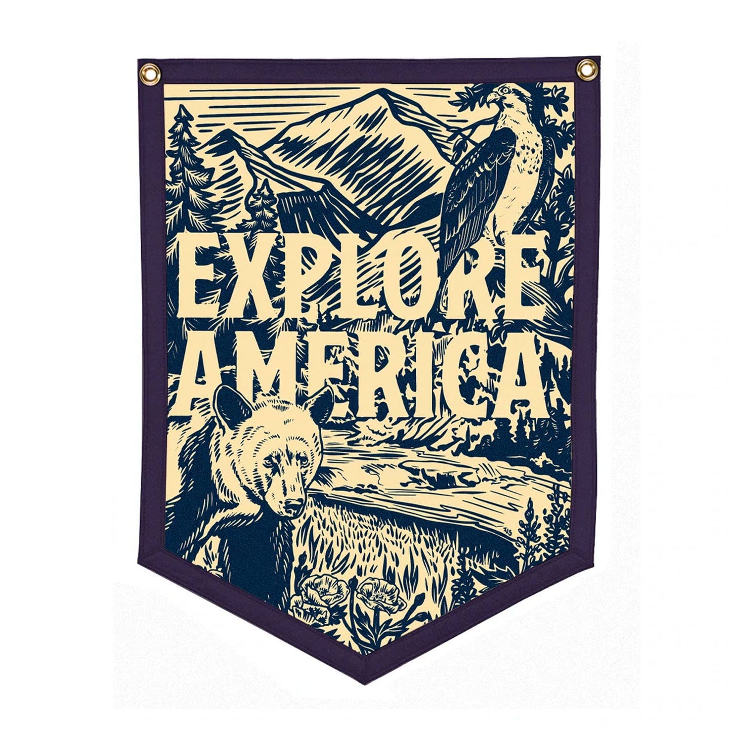 Explore America Camp Flag- Oxford Pennant