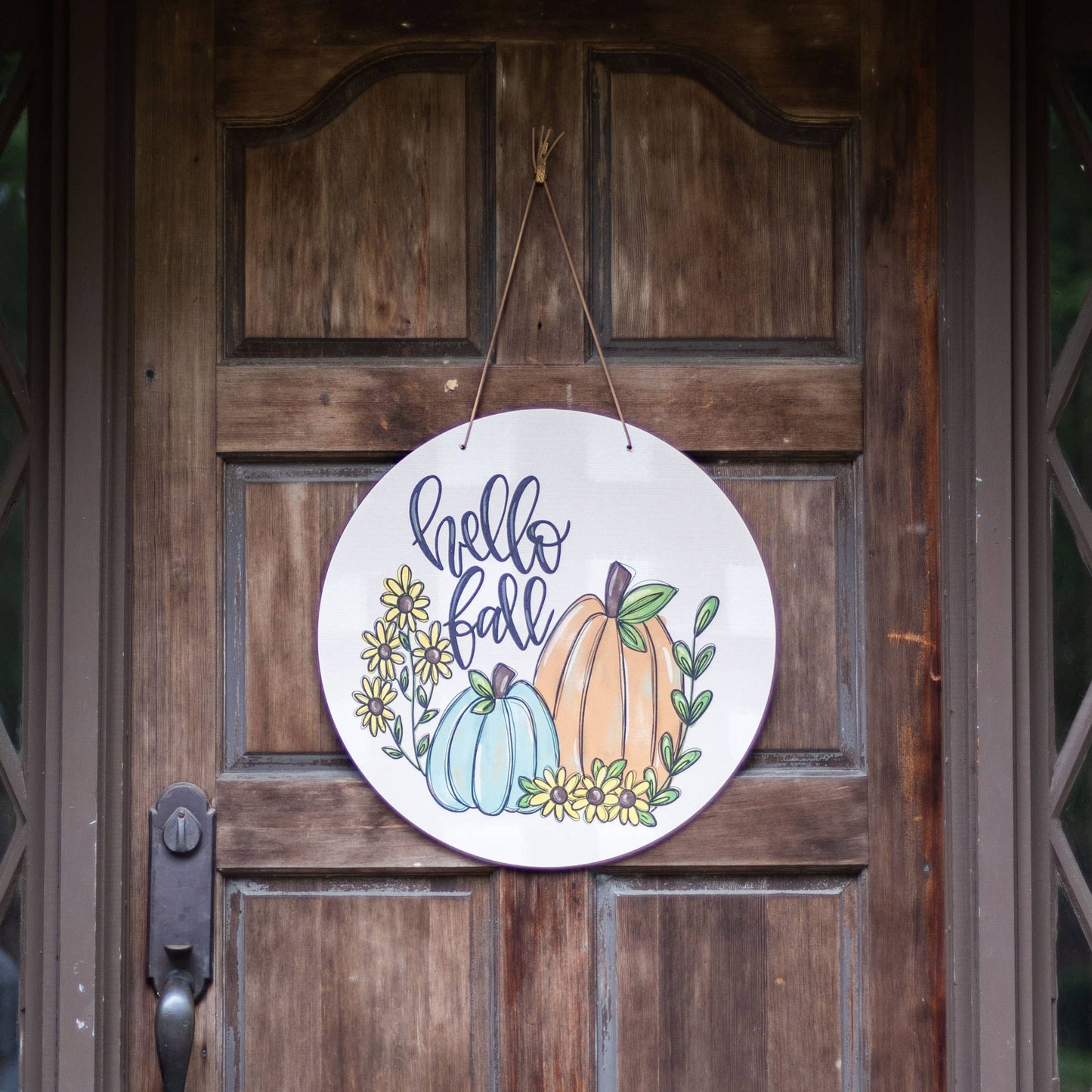 Clairmont & Co - Fall Pumpkin Door Sign