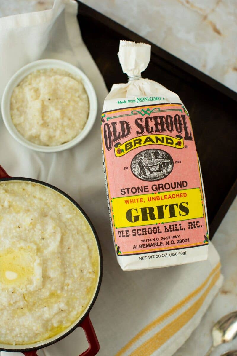 Old School Brand™ - Stone Ground White Grits, 30oz.