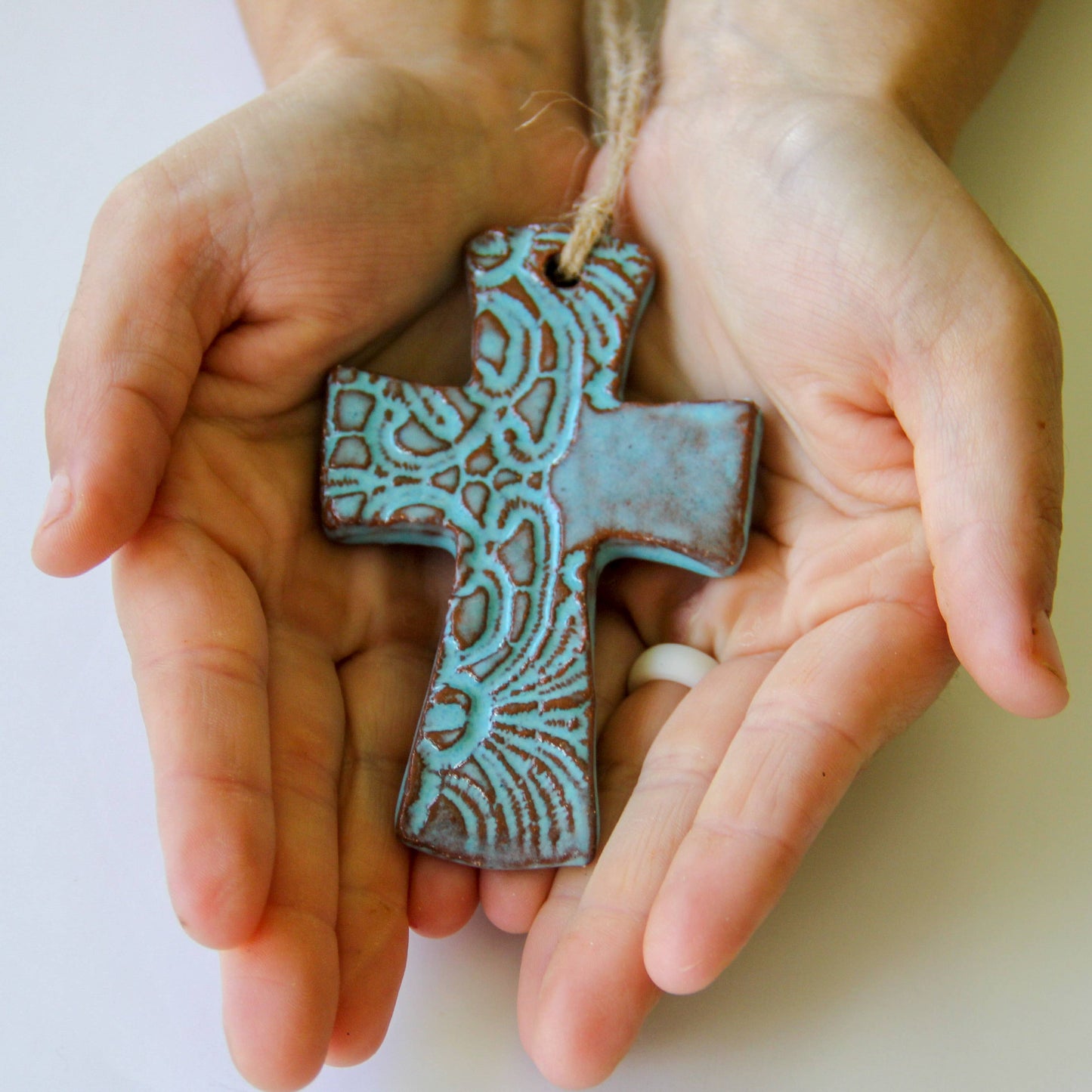 Prodigal Pottery - Flared Cross Ornament