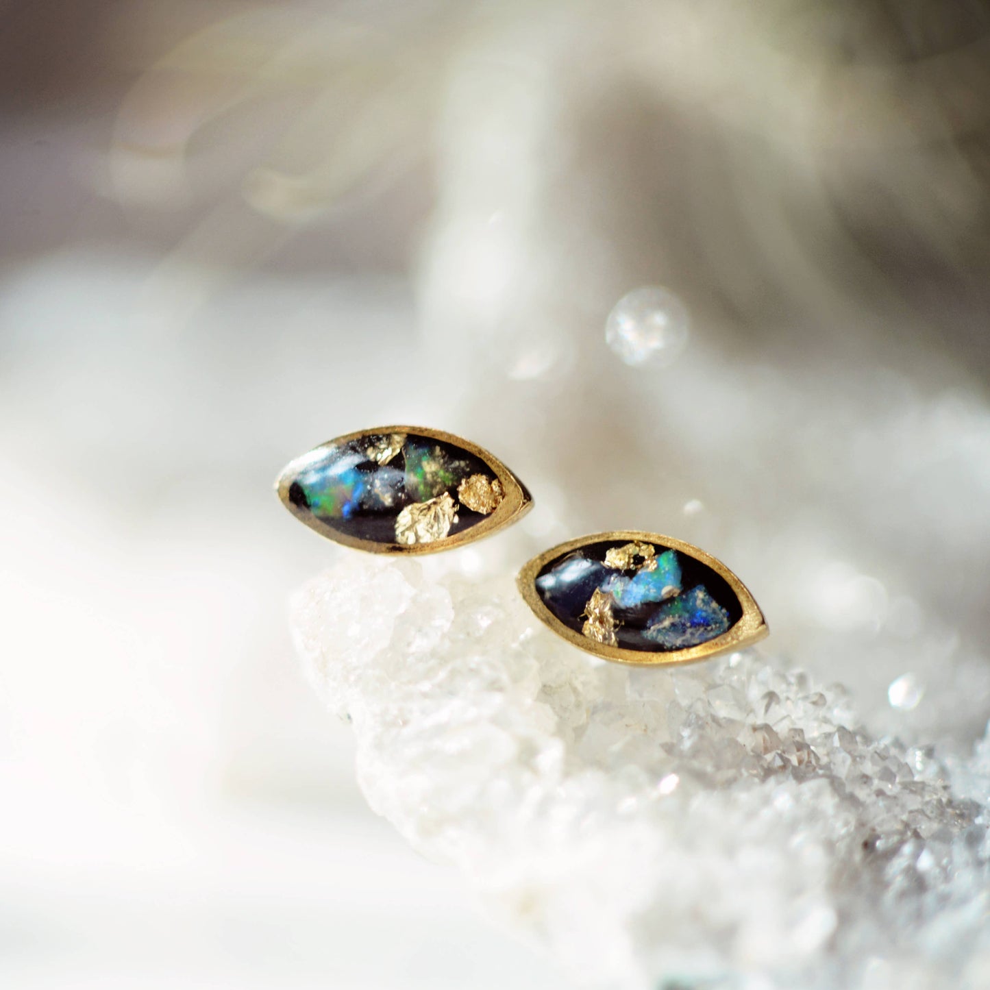 Cameoko - Opal Marquise Post Earrings