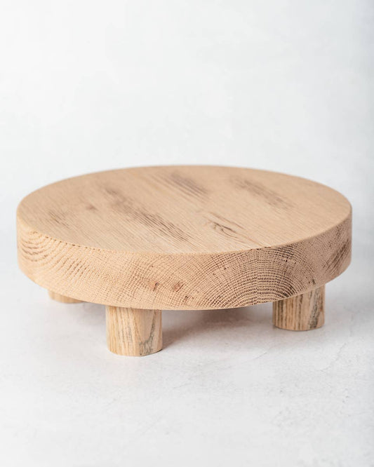 Aimee Weaver Designs - Round Reclaimed Wood Riser Stand | Made In USA