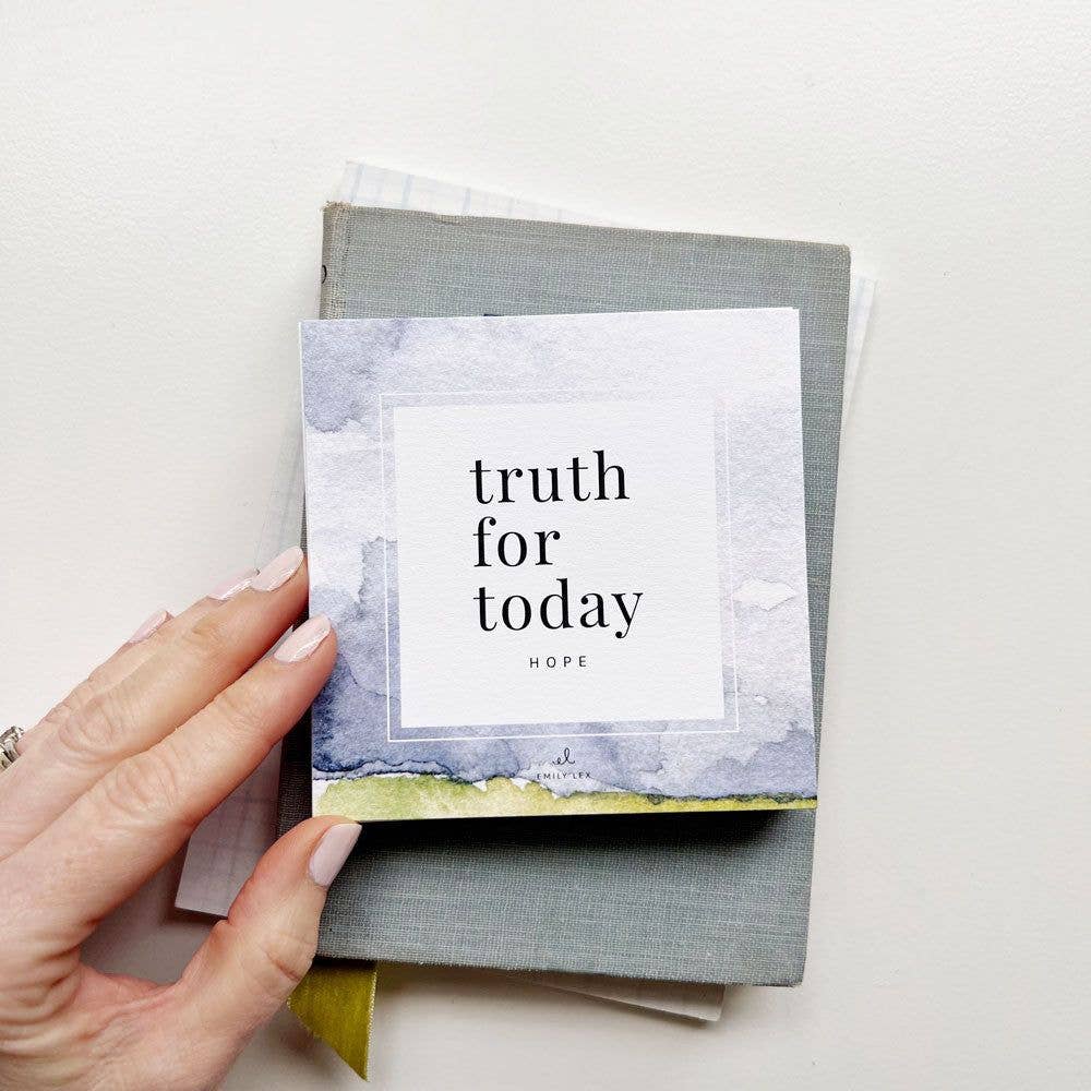 emily lex studio - truth for today hope cards with wood card holder
