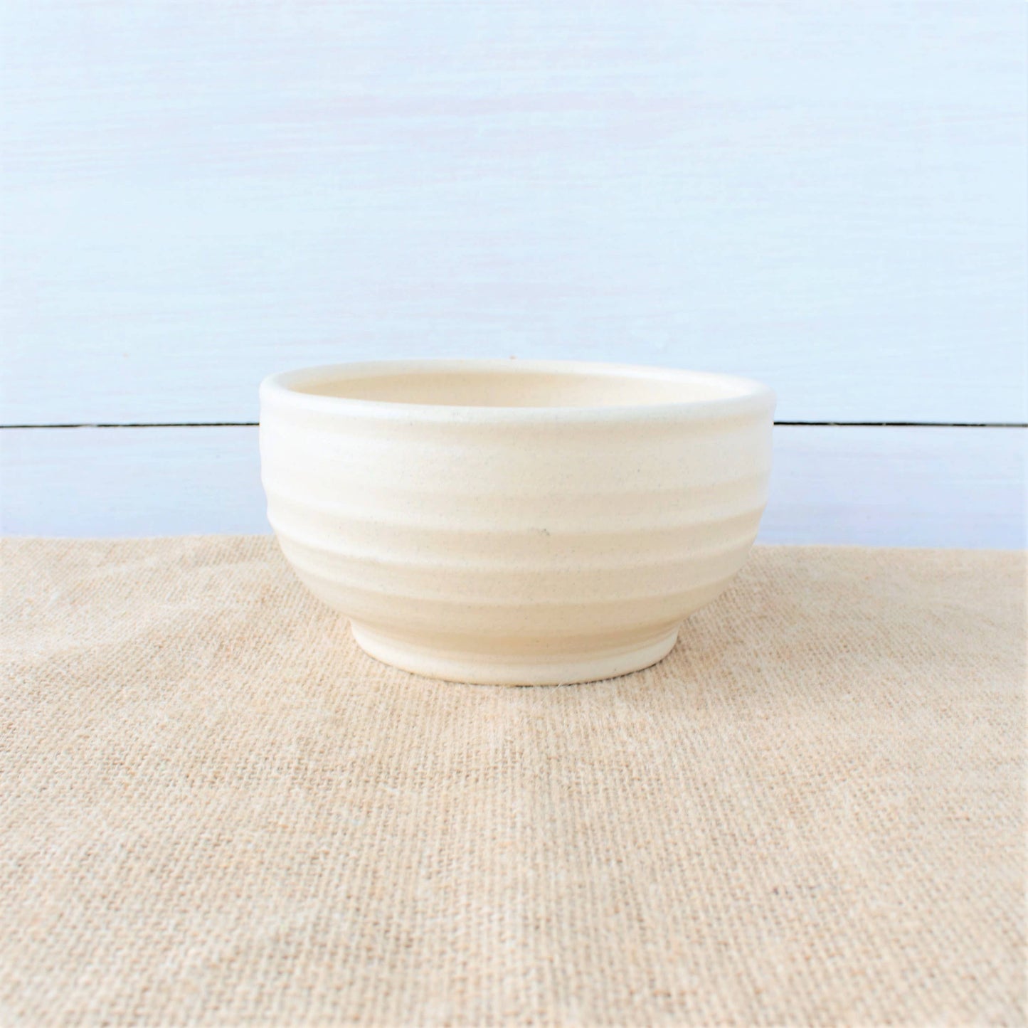 Rowe Pottery - Farmhouse Ridges Small Bowl - Drift White